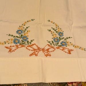 Vintage Embroidered Pillowcase